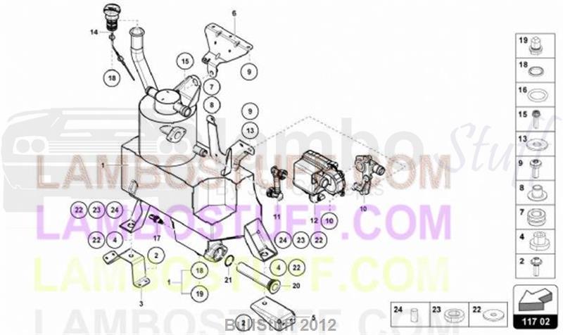 2014 Lamborghini AVENTADOR LP720-4 ROADSTER 50th JAPAN OIL TANK (117.02.00)